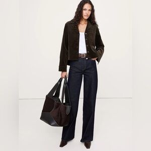 NWT Banana Republic CORDUROY SHIRT in DARK BROWN